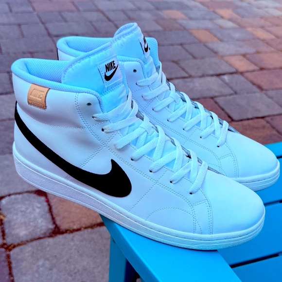 Mens Nike Court Royale 2 Mid "White Onyx" Athletic Sneakers Authenticated Sz 12 - Picture 1 of 10
